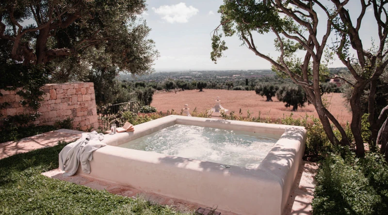 Pool Garden at Masseria Auraterrae