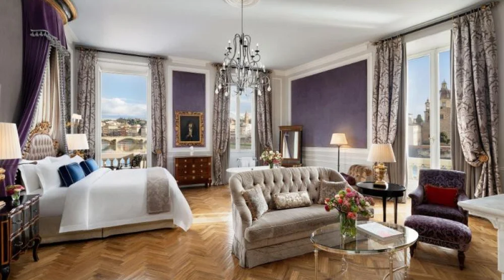 Junior Suite Arno River, Junior Suite, One King, Arno River View at The St. Regis Florence
