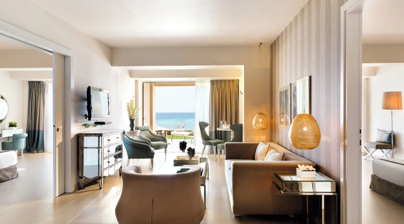 Two Bedroom Family Suite Beach Front at Sani Beach