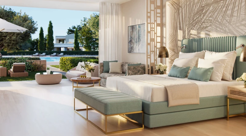 Junior Suite Private Garden at Porto Sani