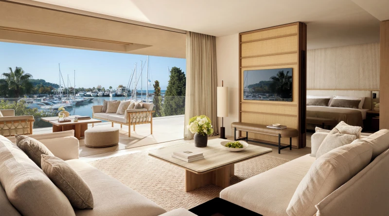 Two Bedroom Residence Balcony Marina Front at Sani Asterias