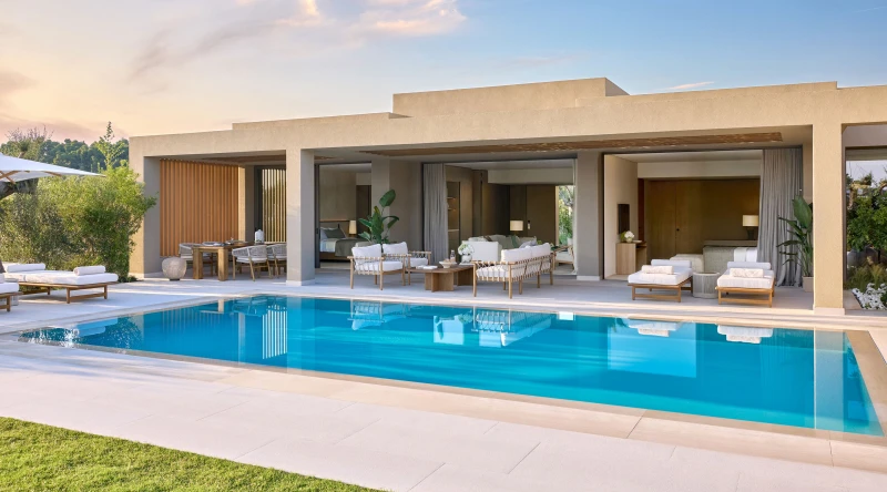 Three Bedroom Villa Private Pool Marina View at Sani Asterias