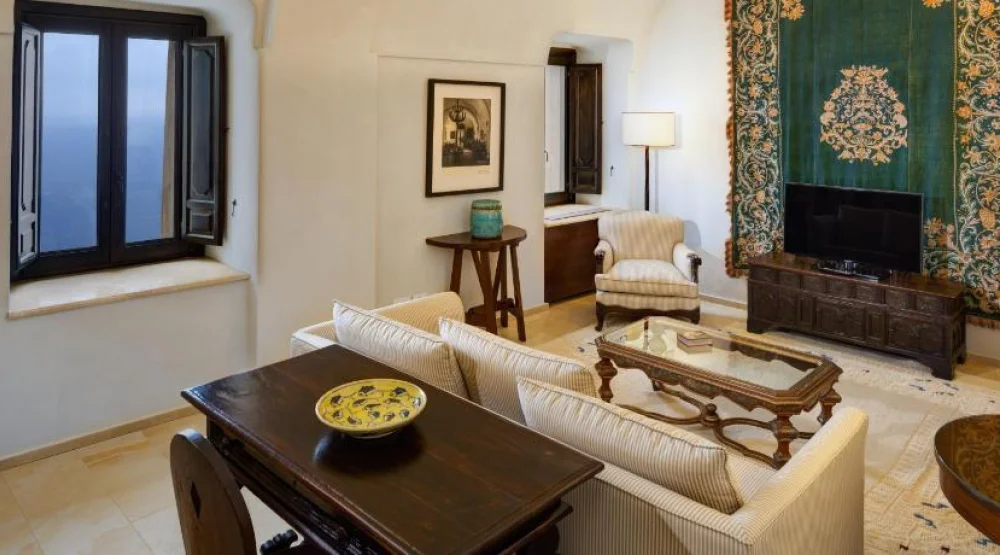 Open Space Deluxe Suite with Sea View at Monastero Santa Rosa Hotel & Spa