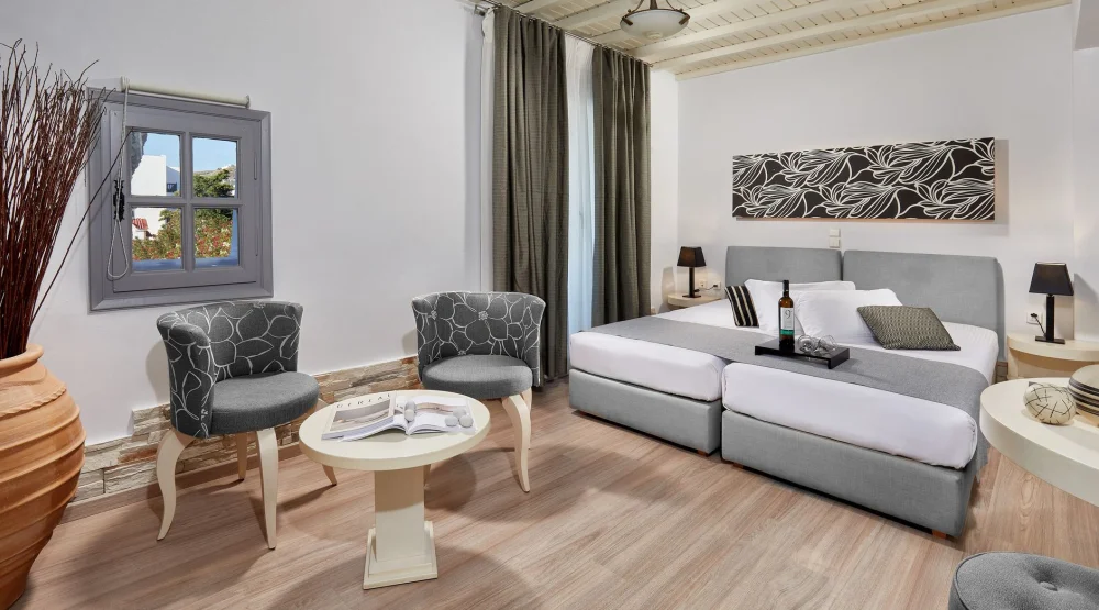 Superior Double Room with Sea Or Pool View at Galaxy Hotel Naxos