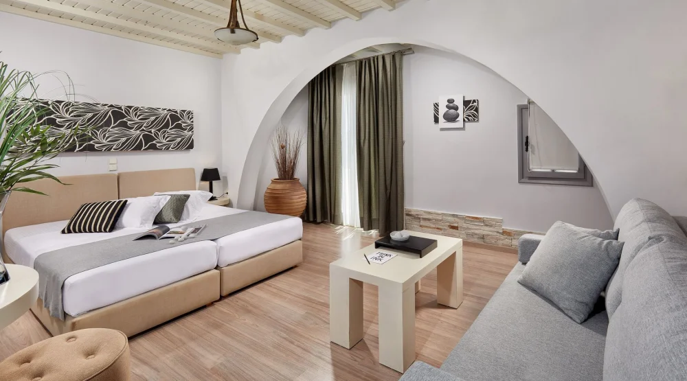 Quadruple Room with Garden View at Galaxy Hotel Naxos