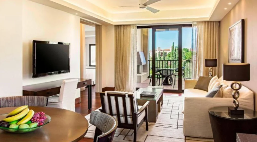 Grand, One Bedroom Suite, One King, Alternate: Sofa Bed, Garden View, Balcony at The Romanos, a Luxury Collection Resort