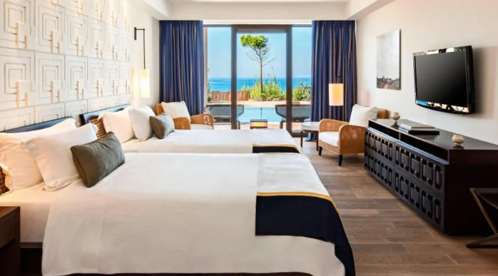 Sapientza, Two Bedroom Villa, Bedroom 1: One King, Bedroom 2: Two Twin, Beachfront, Private Pool at The Romanos, a Luxury Collection Resort