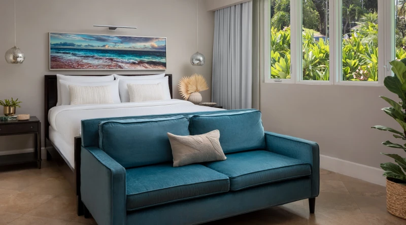 Island Village Club Level Junior Villa Suite with Outdoor Tranquility Soaking Tub at Sandals Royal Bahamian