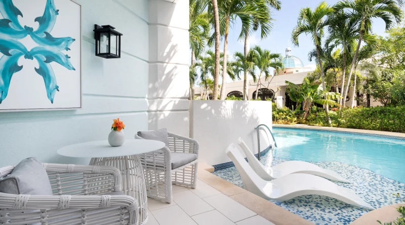 West Bay Swim-up Oversized Club Level Junior Suite at Sandals Royal Bahamian