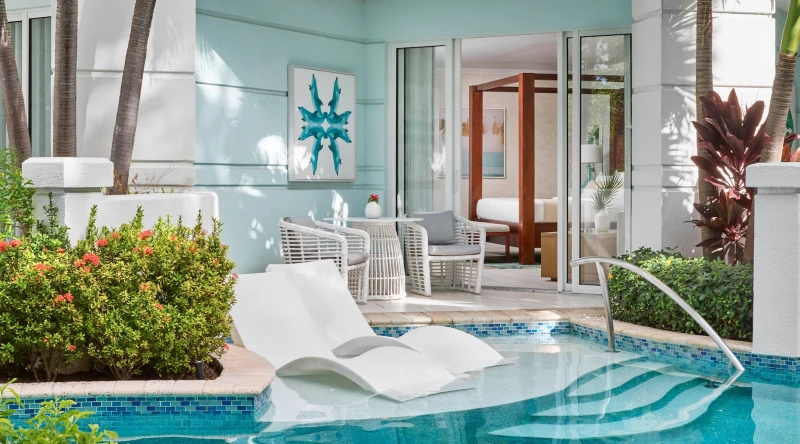 West Bay Honeymoon Hideaway Swim-up Crystal Lagoon Zen Butler Suite at Sandals Royal Bahamian