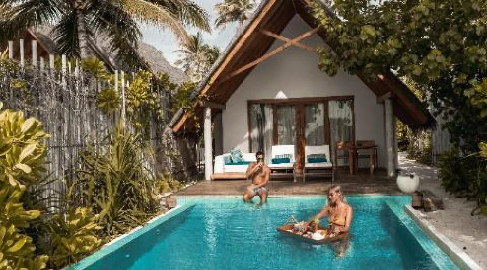 Pool Beach Villa Sunrise (3 Adults) at Fushifaru Maldives