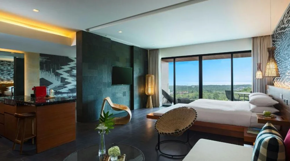 Larger Suite, One King, Garden View, Balcony at Renaissance Bali Uluwatu Resort & Spa