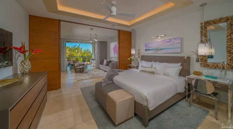 Royal Seaside Crystal Lagoon Penthouse One Bedroom Oceanview Butler Suite with Balcony Tub at Sandals Royal Barbados