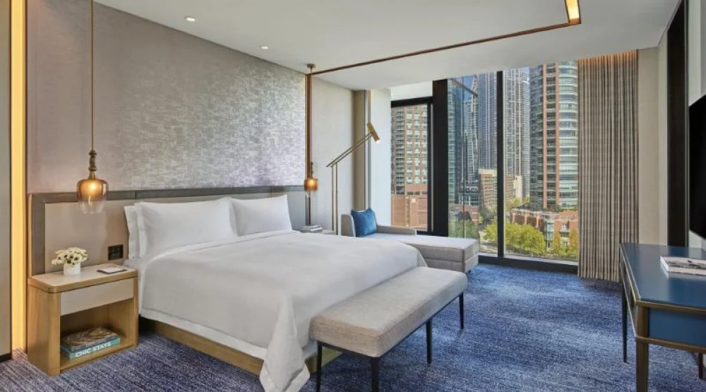 Caroline Astor Suite, One Bedroom Suite, One King, Sofa Bed, Water View at The St. Regis Chicago