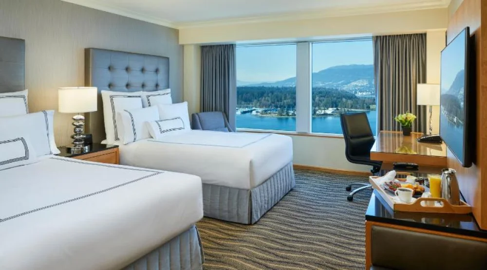 Deluxe Double Room with Two Double Beds and Harbor View at Pan Pacific Vancouver