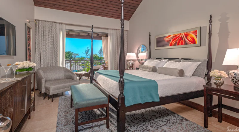 South Seas Premium Room with Outdoor Tranquility Soaking Tub at Sandals Grenada