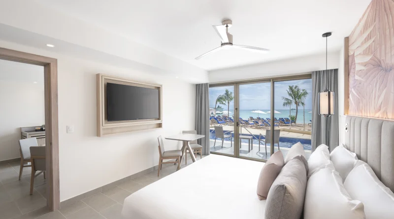 Luxury Presidential Beachfront Swim Out One Bedroom Suite at Royalton Chic Antigua Autograph Collection