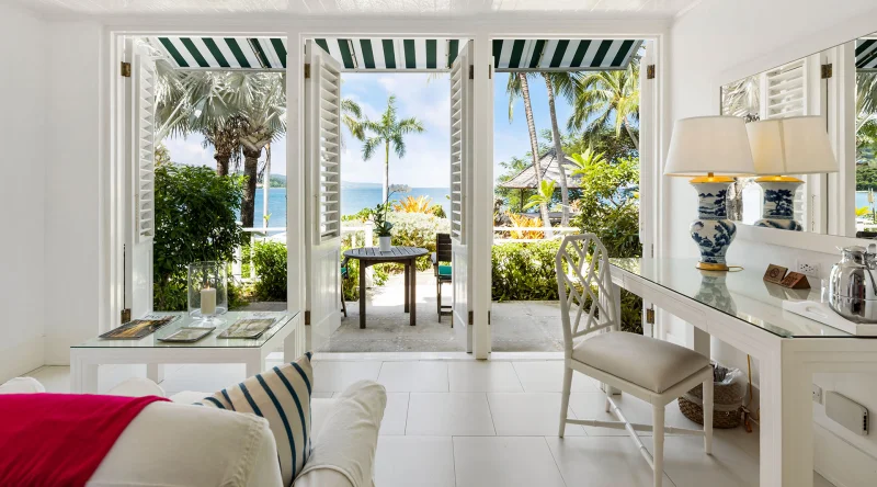 Premium Oceanfront Balcony Room King at Round Hill Hotel & Villas