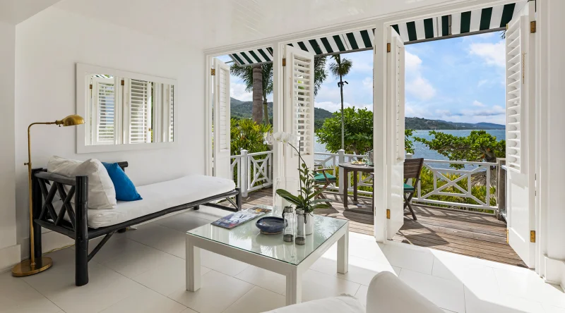 Oceanfront Balcony Room Double at Round Hill Hotel & Villas
