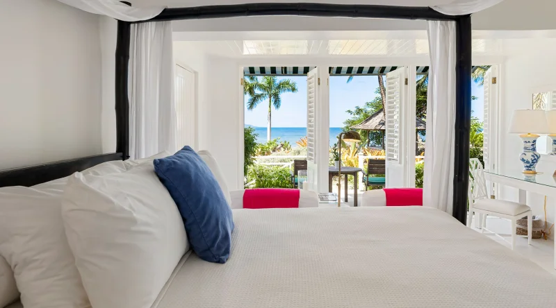 Premium Oceanfront Balcony Room Double at Round Hill Hotel & Villas