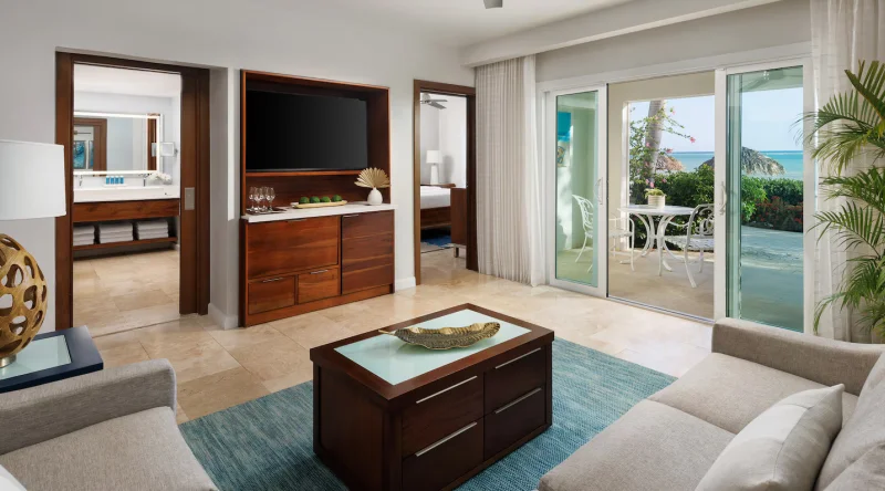 Silver Sun Beachfront One Bedroom Walkout Butler Suite at Sandals South Coast