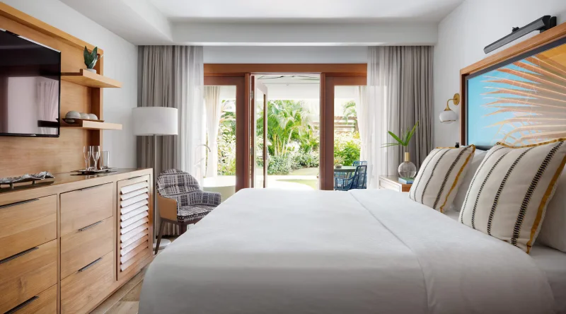 Caribbean Poolside Luxury Walkout with Patio Tranquility Soaking Tub at Sandals Royal Caribbean