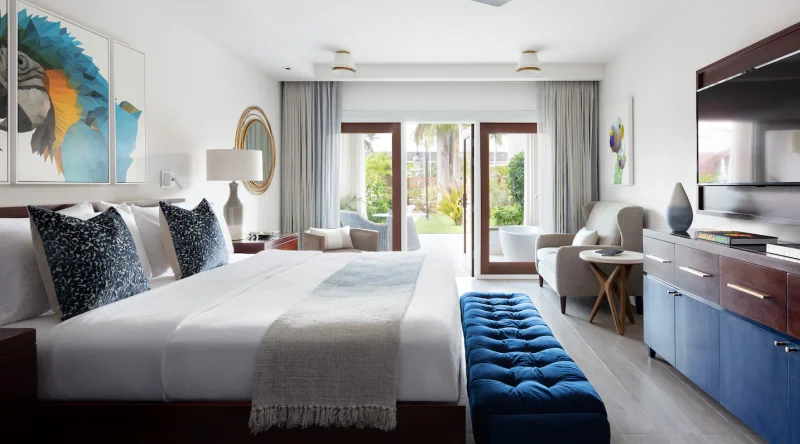 Caribbean Poolside Grande Luxe Walkout with Patio Tranquility Soaking Tub at Sandals Royal Caribbean