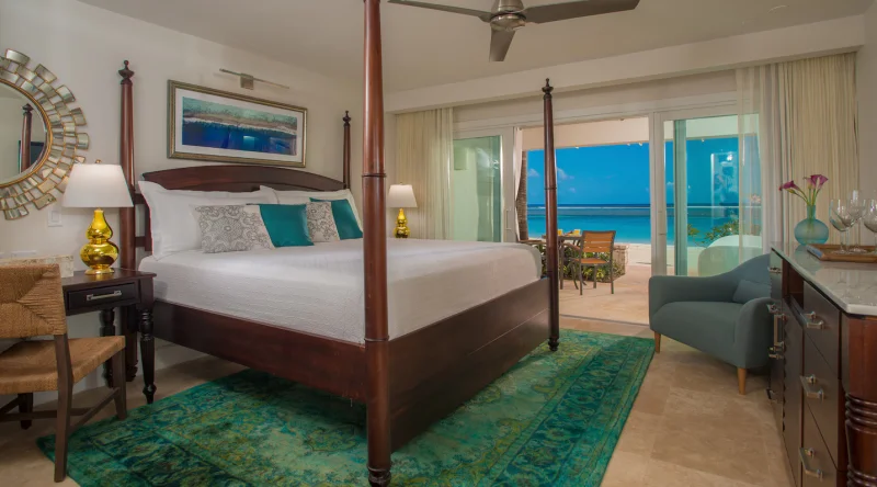 Windsor Beachfront Walkout Club Room W/ Patio Tranquility Soaking Tub at Sandals Royal Caribbean