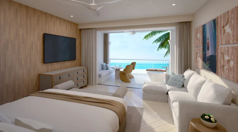 Beachfront Club Suite W/balcony Tranquility Soaking Tub at Sandals Royal Caribbean