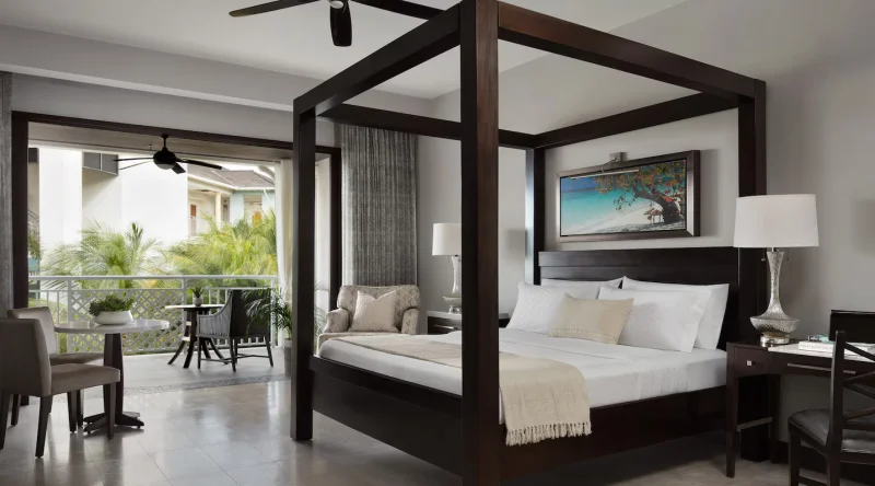 Romeo & Juliet Butler Suite with Balcony Tranquility Soaking Tub at Sandals Royal Caribbean