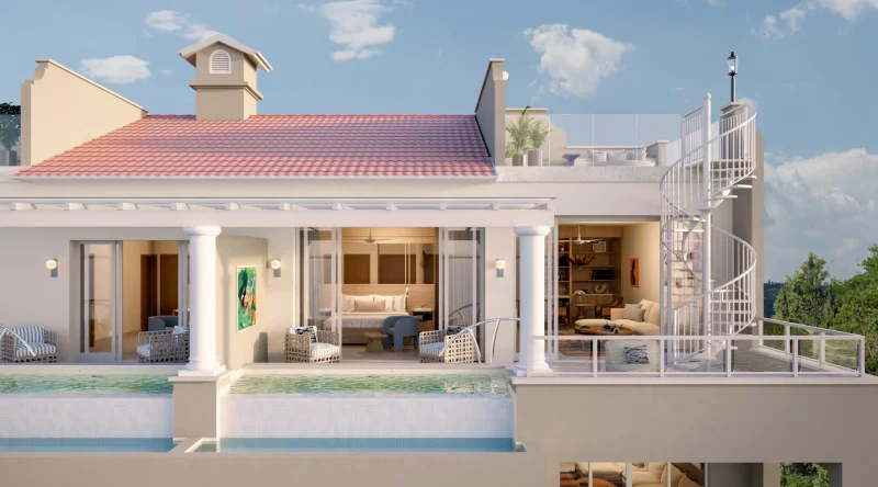 Beachfront One Bedroom Skypool Butler Suite W/rooftop Terrace at Sandals Royal Caribbean