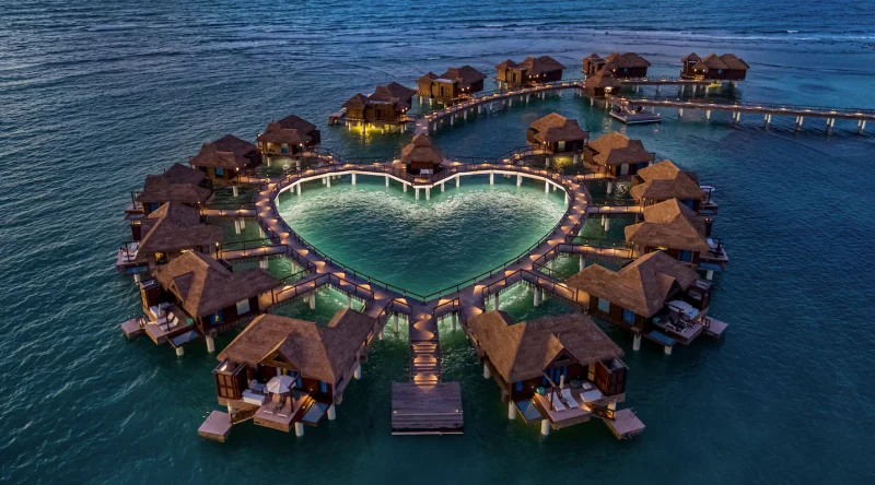 Overwater Private Island Butler Honeymoon Bungalow at Sandals Royal Caribbean