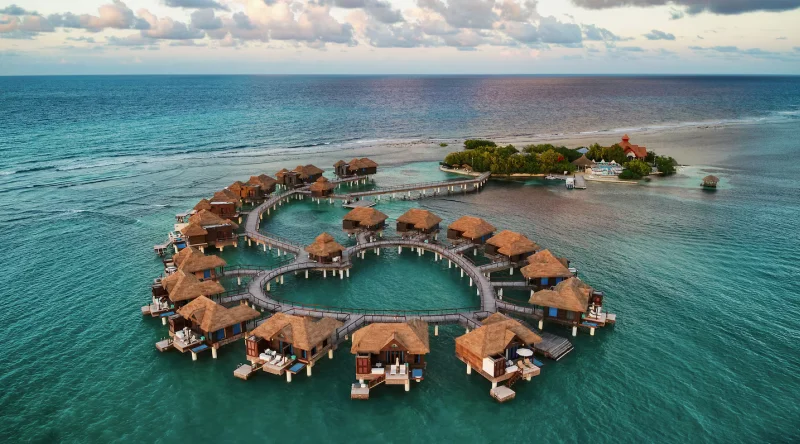 Overwater Private Island Butler Villa with Infinity Pool at Sandals Royal Caribbean
