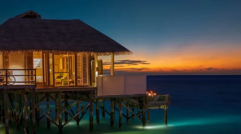 Sunset Laamu Water Villa with Pool at Six Senses Laamu