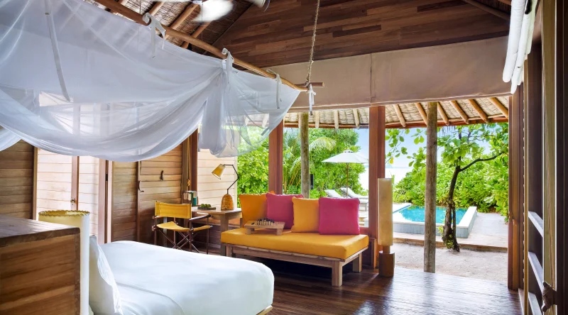 Ocean Beach Villa with Pool at Six Senses Laamu