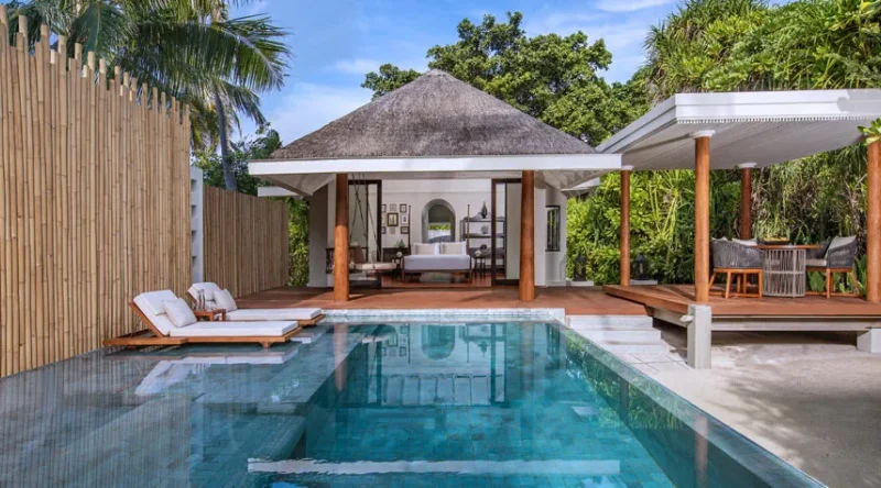 Beach Pool Villa at Anantara Kihavah Maldives Villas