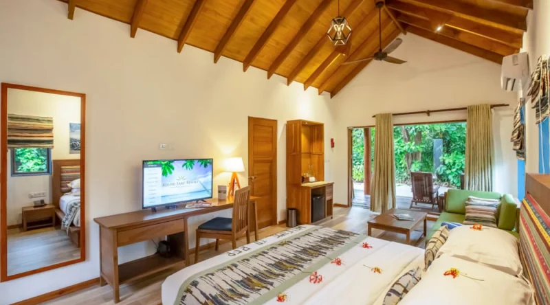 Deluxe Beach Villa at Reethi Faru Resort