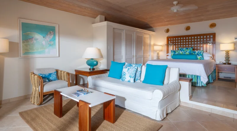 Upper Level Junior Suite at Curtain Bluff