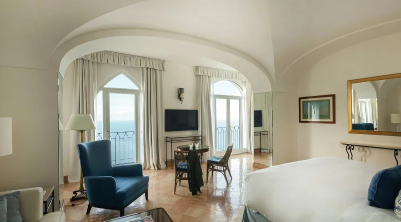 Deluxe Sea View Junior Suite with Balcony at Caruso, A Belmond Hotel