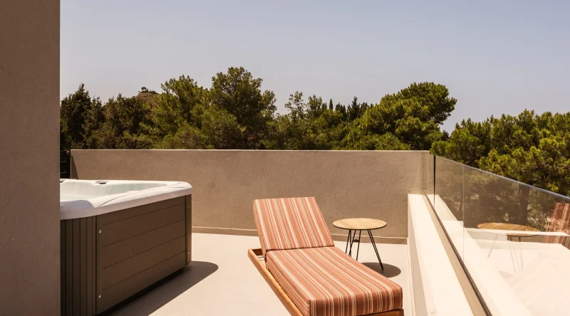 Suite with Private Jacuzzi & Roof Verandah at Cooks Club Ialysos